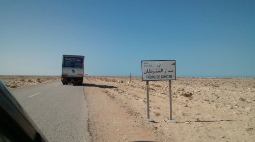 The truck enters mauritania